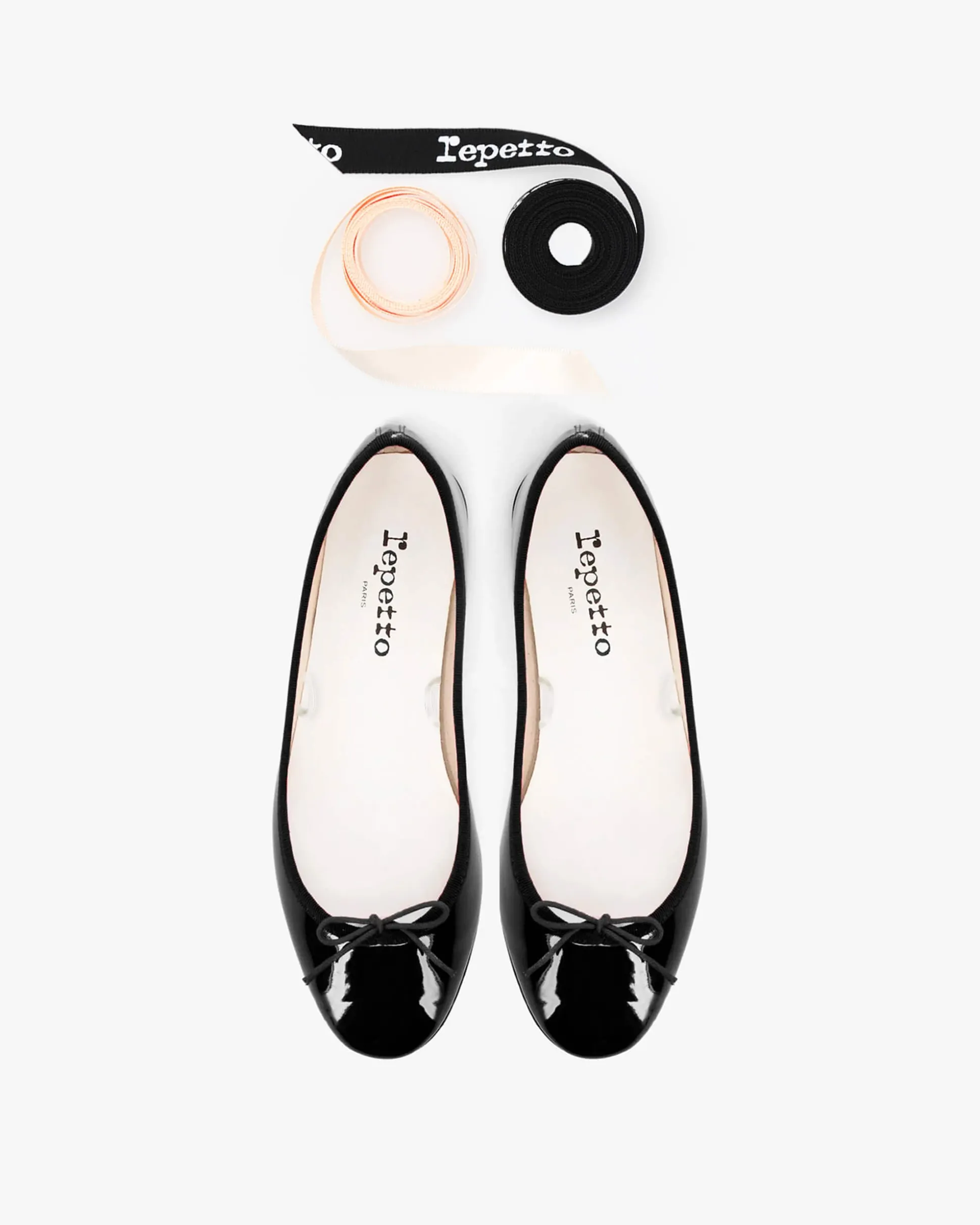 Ballerines Semelle gomme Camille à rubans interchangeables
