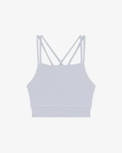 Brassière fines bretelles en côtes