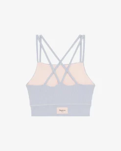 Brassière fines bretelles en côtes