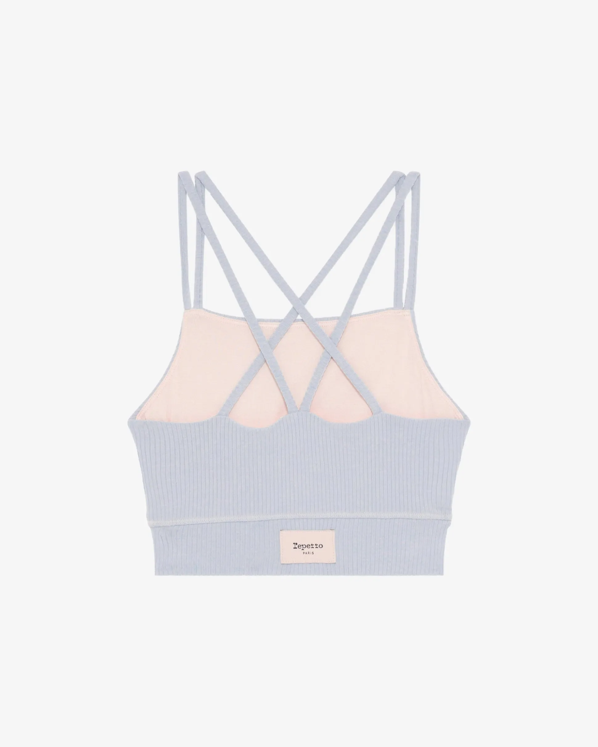 Brassière fines bretelles en côtes