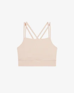 Brassière fines bretelles en côtes