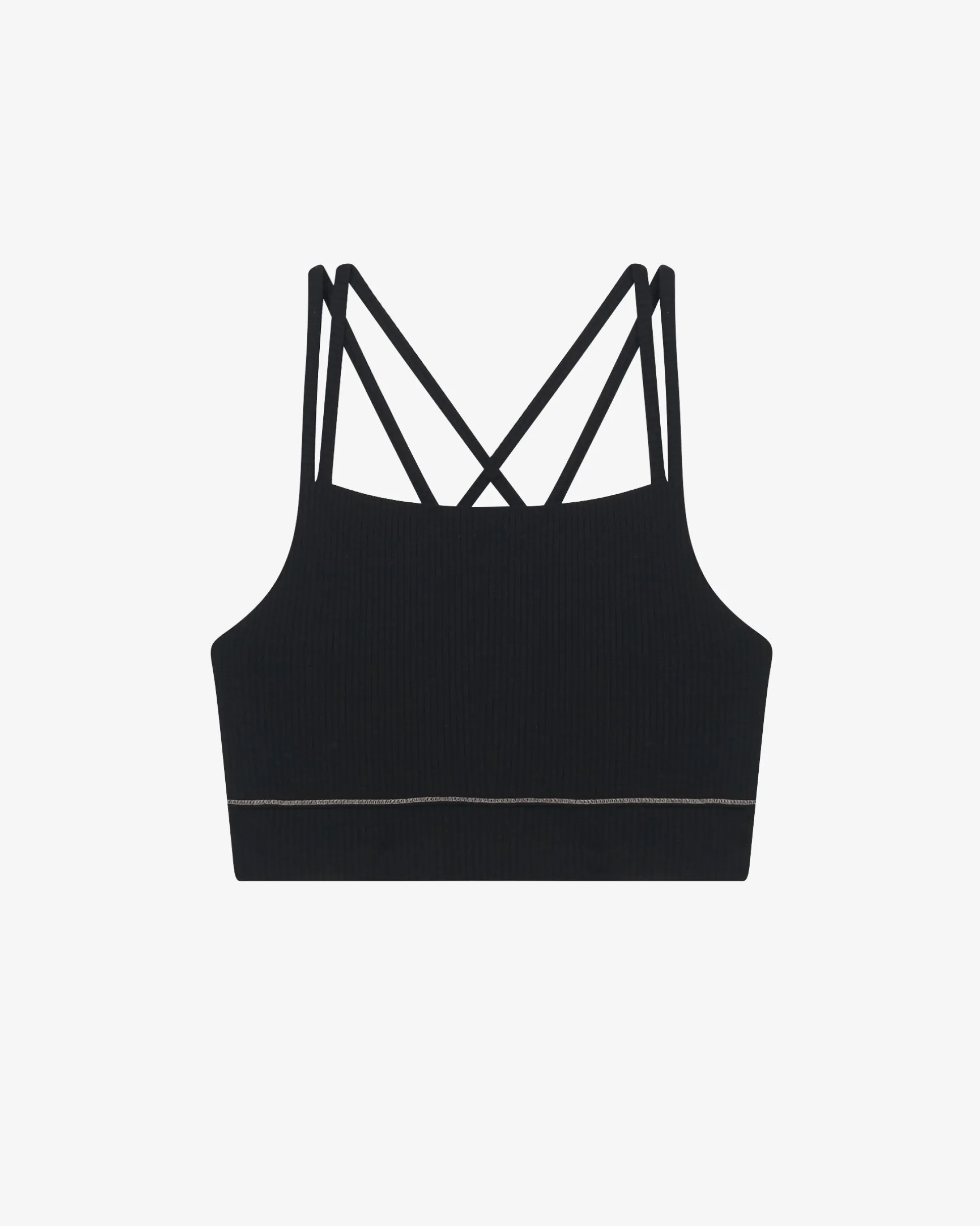 Brassière fines bretelles en côtes
