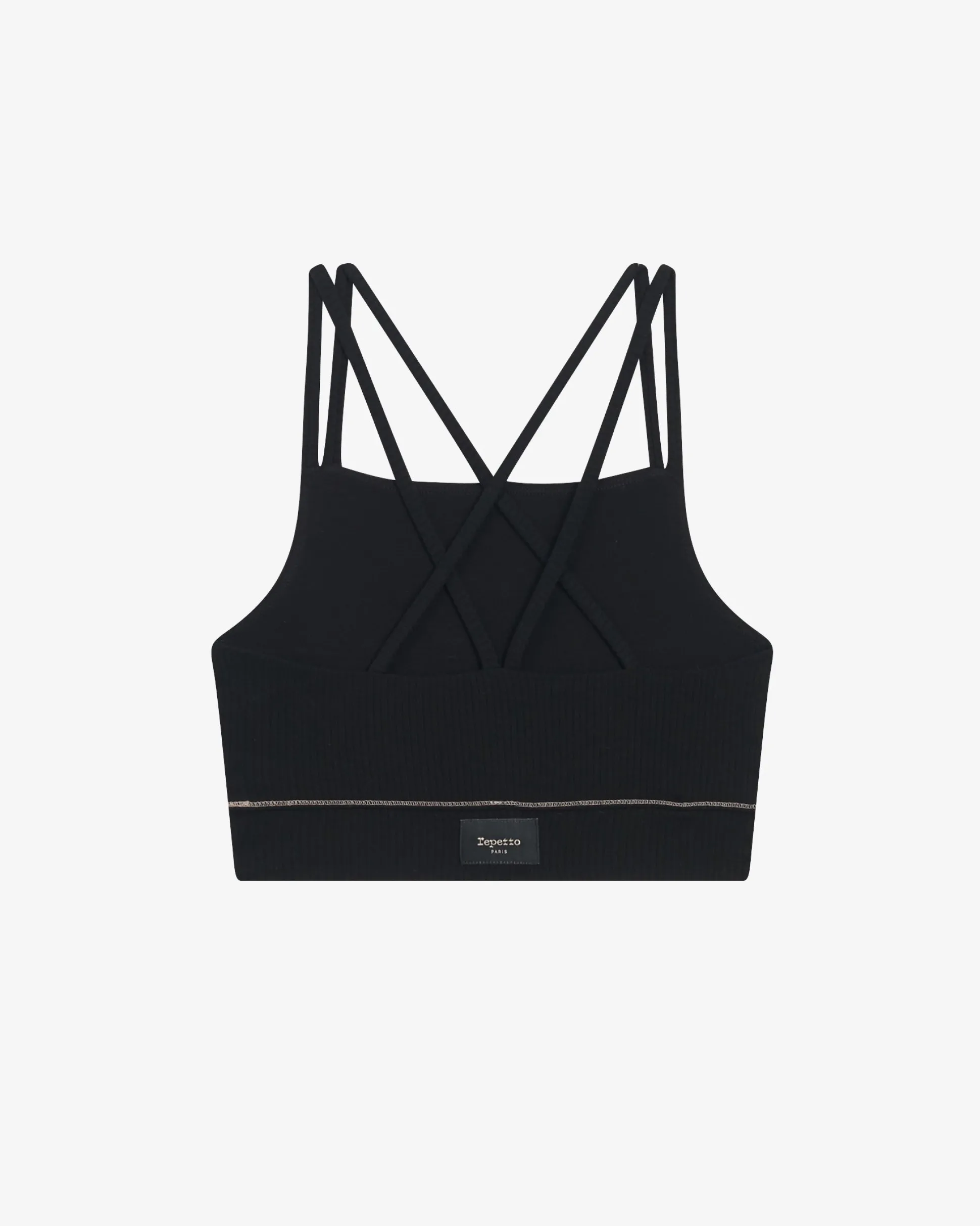 Brassière fines bretelles en côtes
