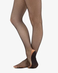 Collant en résille avec pieds