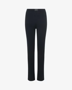 Pantalon en maille côtelée