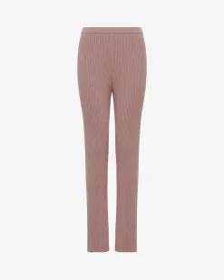Pantalon en maille côtelée