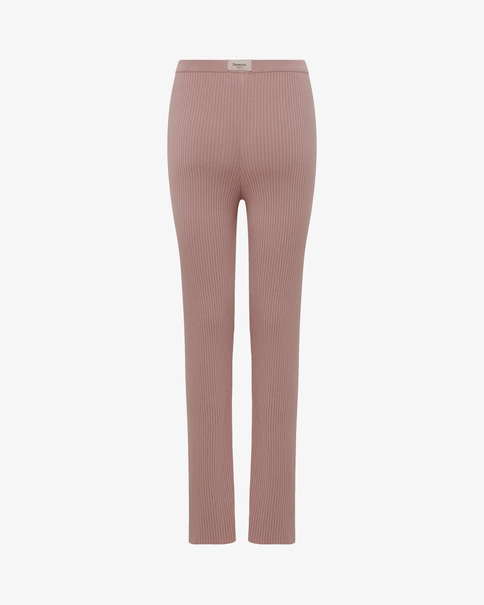 Pantalon en maille côtelée